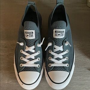 Converse Slip-On Knit Low Top Sneakers - Greenish & White